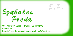 szabolcs preda business card